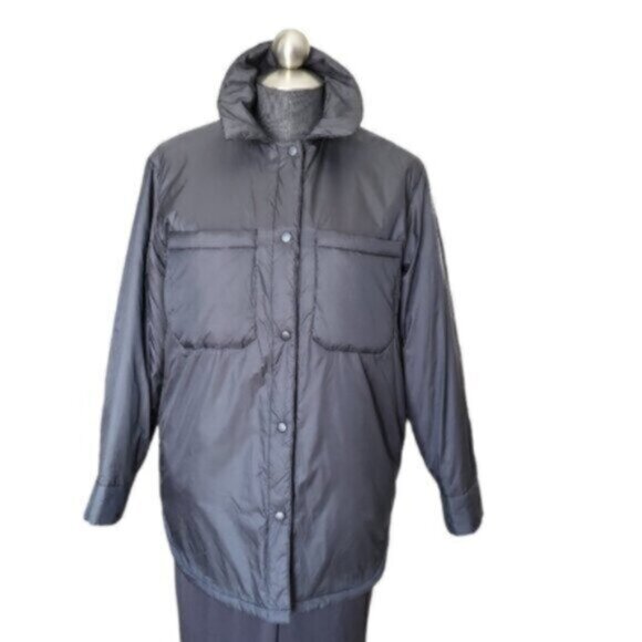 Black Tape Light Puffer Shacket Black NWT Sz XS - Picture 6 of 9